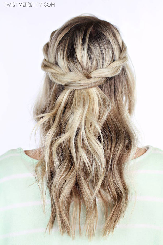 Quick Hairstyles Step by Step - How to Make a Twisted Crown Braid - Cute Ways to Style Medium and Long Hair for Day or Night - Hairstyles for Girls, Short Hair, Long Hair, Women Over 50 - How to Make Your Hair Voluminous, Curly - DIY Easy Hairstyles for Medium, Long Hair to Do Yourself Step by Step - Super Quick and Easy Hairstyles for School, Work, Dinner 