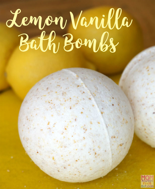 Easy DIY Bath Bomb Recipes - Homemade Bath Bombs - DIY Lemon Vanilla Bath Bombs - Cool Bath Bomb Recipe Ideas - How to Make Bath Fizzies - How to Make a Bath Bomb at Home #lush #crafts #bathbomb
