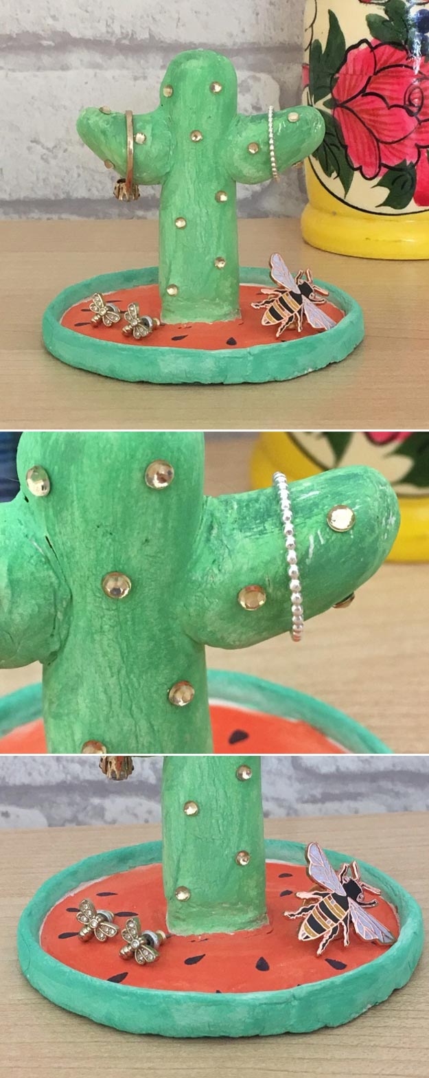 Cactus Party Decor - DIY Cactus Ring Holder - Paper Cactus Crafts - Outdoor Cactus Decorations - DIY Crafts for Room Decor - Homemade Craft Ideas - Cactus Wall - 5 Minute Cactus Crafts #teencrafts #diyideas #cactuscrafts