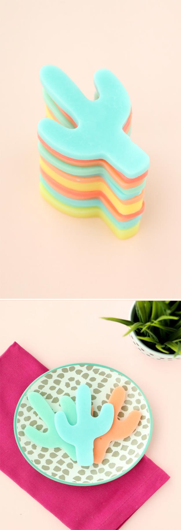 Easy Cactus Craft - DIY Colorful Cacti Soaps - Homemade Cactus Party Idea - Cactus Craft for Room - Crafts to do With Kids - Cute and Easy Crafts - Quick Crafts to Make at Home #diycrafts #makeandsell #cactusdecor