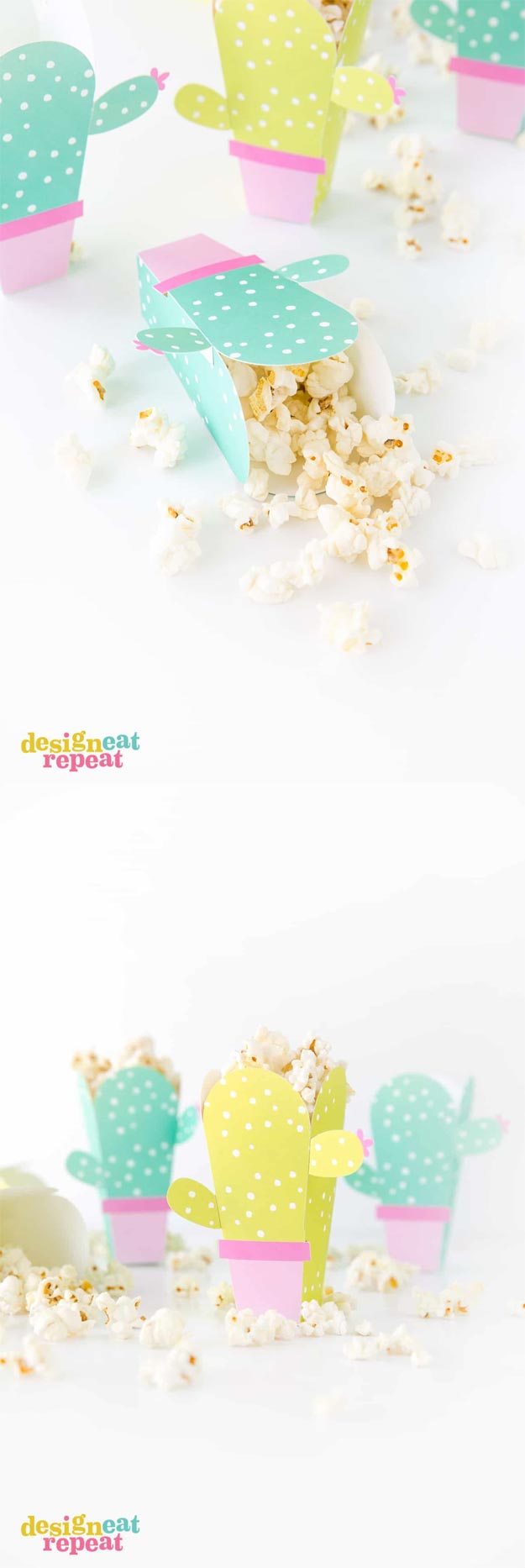 Easy Cactus Craft - DIY Printable Cactus Popcorn Box - Homemade Cactus Party Idea - Cactus Craft for Room - Crafts to do With Kids - Cute and Easy Crafts - Quick Crafts to Make at Home #diycrafts #makeandsell #cactusdecor