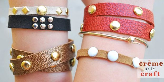 DIY Leather Crafts - How to Make a Leather Wrap Bracelet - Crossbody Bag, Wallet, Earrings and Jewelry Making, Projects from Scrap and Faux Leathers - Tutorials for Beginners and for Kids - Western Wear and Fashion, tips for Tools and Free Patterns - Cheap Clothing for Teens to Make - #teencrafts #leathercrafts #diyideas