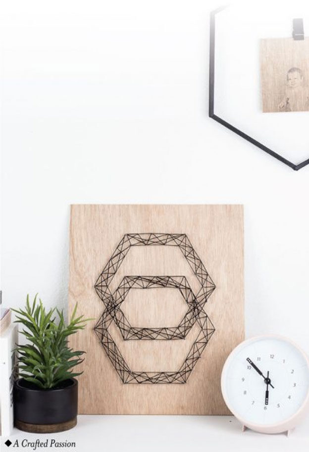 DIY String Art Ideas - DIY Modern String Art - Easy Crafts To Make With String Art - Cool Wall Art Ideas and Creative Room Decor - Cheap DIY Gifts and Craft Projects - Crafty Idea for Teens and Teenagers to Make For Bedroom - Step by Step Tutorials and Instructions 