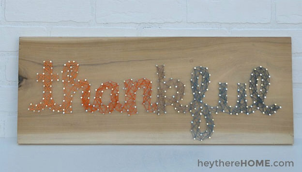 DIY String Art Ideas - DIY Thankful String Art Tutorial - Easy Crafts To Make With String Art - Cool Wall Art Ideas and Creative Room Decor - Cheap DIY Gifts and Craft Projects - Crafty Idea for Teens and Teenagers to Make For Bedroom - Step by Step Tutorials and Instructions 