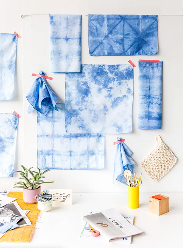 DIY Wall Decor Ideas for Teens, Adults, Kids - How to Make Shibori Textiles - DIY Room Wall Decor on A Budget - How to Make Wall Art and Decor - DIY Ideas for the Home - Cute Crafts to Decorate Your Room - Cheap Craft Ideas - #teencrafts #diyideas #diywalldecor