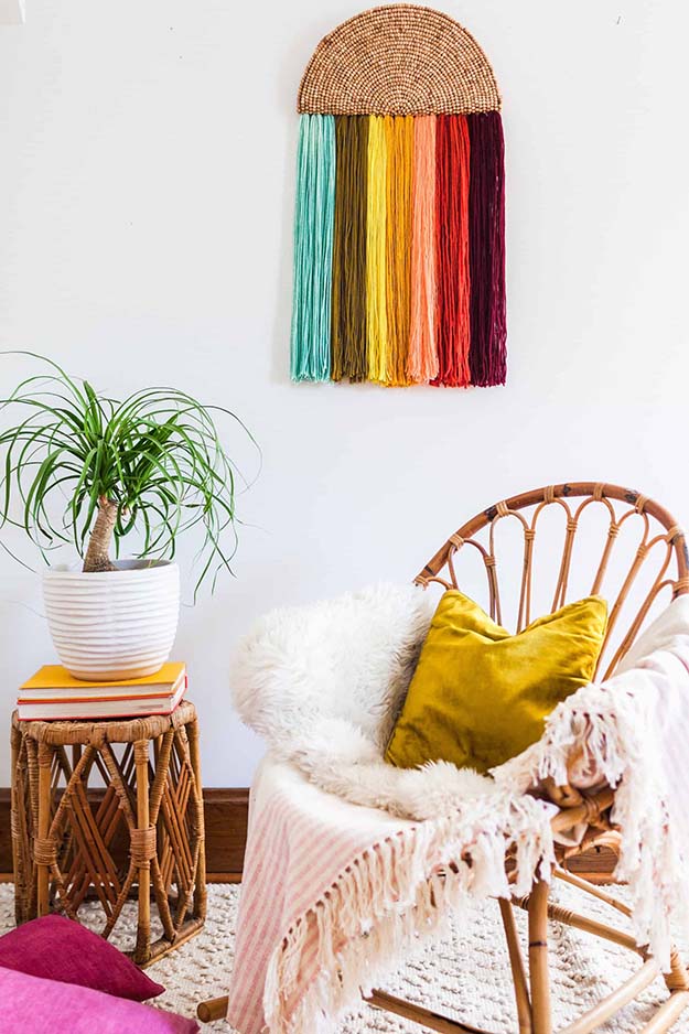 DIY Wall Decor Ideas for Teens, Adults, Kids - DIY Yarn Wall Hanging - DIY Room Wall Decor on A Budget - How to Make Wall Art and Decor - DIY Ideas for the Home - Cute Crafts to Decorate Your Room - Cheap Craft Ideas - #teencrafts #diyideas #diywalldecor