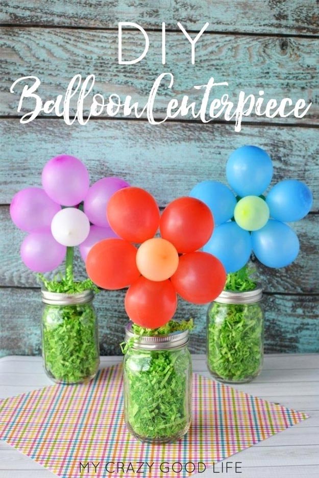 Easy Things to Make with Balloons - DIY Balloon Centerpiece - Balloon Crafts for Kids, Toddlers, Preschoolers - Easy Crafts to Make and Sell - DIY Party Decorations on A Budget - DIY Ideas - DIY Projects for Adults #diycrafts #balloondecor #cheapcrafts