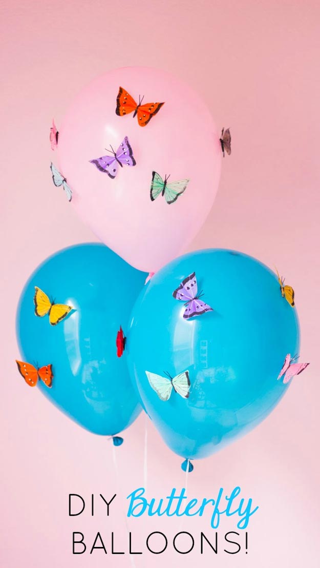 Easy Things to Make with Balloons - DIY Butterfly Balloon - Balloon Crafts for Kids, Toddlers, Preschoolers - Easy Crafts to Make and Sell - DIY Party Decorations on A Budget - DIY Ideas - DIY Projects for Adults #diycrafts #balloondecor #cheapcrafts