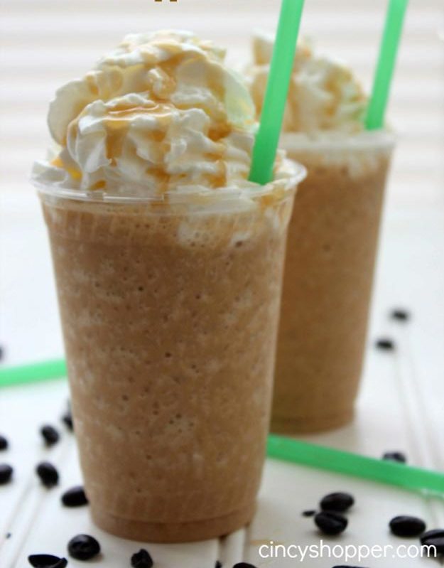 DIY Starbucks Drinks - Starbucks Caramel Frappuccino Recipe - How to Make A Starbucks Caramel Frappuccino - How to Make Starbucks Drinks at Home - Recipes To Make At Home From Starbucks Menu, Starbucks Recipes - How To Make The Best Latte, Coffee, Copycat Frappuccino - Healthy Versions Of Starbucks Drinks - Iced Beverages, Refreshers, How To Make Hot Coffee Like Starbucks - Unicorn Frappuccinos, Mocha, Caramel Macchiato, White Chocolate Frappe #teencrafts #diyideas #diystarbucksdrinks