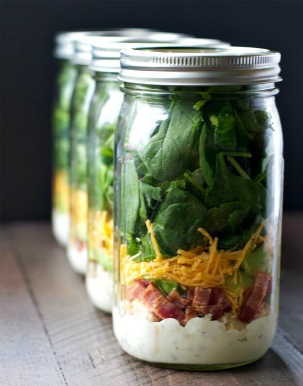 Lunch Ideas for Kids, Teens, Adults, Family - Chicken Bacon and Ranch Mason Jar Salads DIY - Back to School Lunch Boxes - Cute Bento Box Lunch Ideas - Easy Lunch Recipes for Beginners - Easy Lunches to Pack for Work #easymealprep #lunchideasforwork #teencrafts