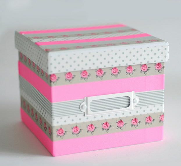 Washi Tape Crafts - DIY Washi Tape Box Tutorial - How to Make A Washi Tape Box - Simple, Easy DIY Ideas To Make With Washi Tape - Organizers, Cute Gifts, Cheap Wall Art, Fun and Quick Things To Make For Friends - Cute Ideas for Teens, Adults, Kids and Tweens to Make at Home #teencrafts #diyideas #washitapecrafts