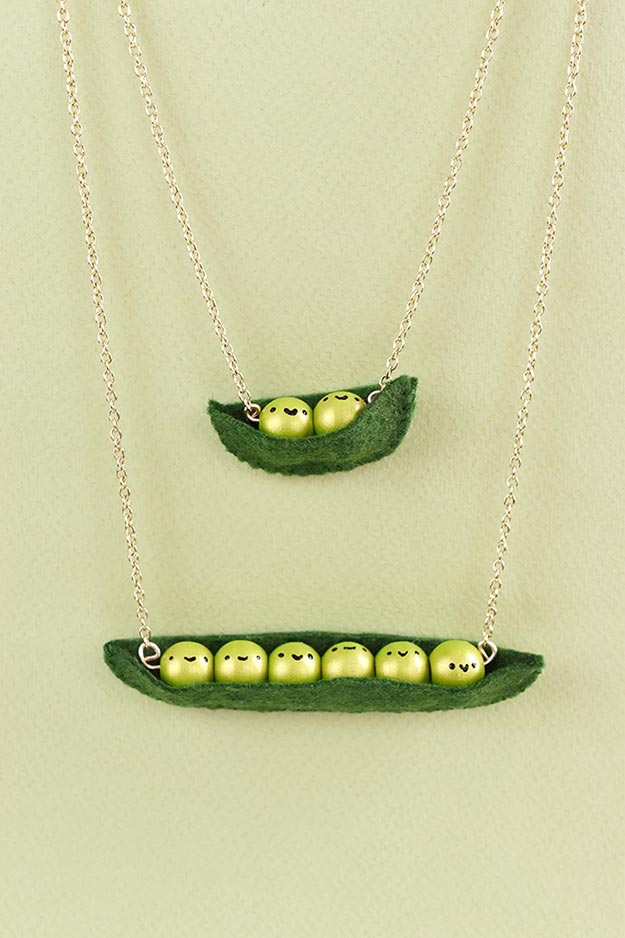 DIY Jewelry Ideas - DIY Peas in a Pod Necklace Tutorial - Fun Necklace Ideas to Make at Home - How to Make Your Own Jewelry - Jewelry Making Ideas for Beginners - Handmade Craft Ideas to Sell with Step by Step Instructions  - Easy Teen Crafts #teencrafts #diyideas #diyjewelry