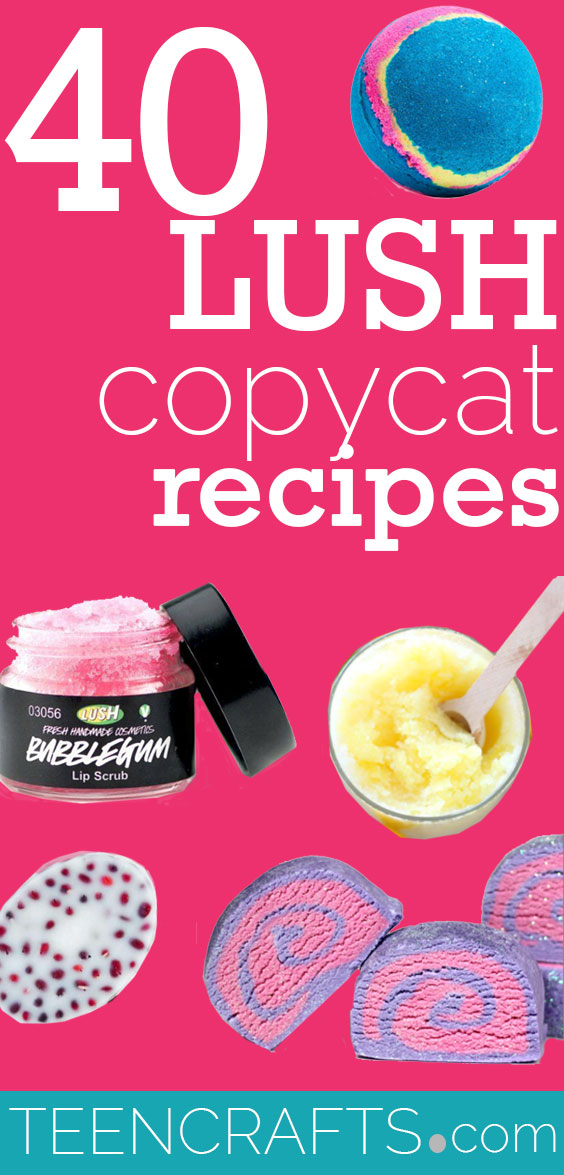 Lush Copycat Recipes - DIY Lush Products Recipe for Bath Bombs, Lotion Bars, Sugar Lip Scrub, Soap
