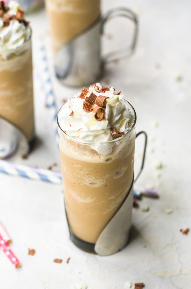 DIY Starbucks Drinks - Starbucks White Chocolate Mocha Frappuccino Recipe - How to Make A Starbucks White Chocolate Mocha Frappuccino - How to Make Starbucks Drinks at Home - Recipes To Make At Home From Starbucks Menu, Starbucks Recipes - How To Make The Best Latte, Coffee, Copycat Frappuccino - Healthy Versions Of Starbucks Drinks - Iced Beverages, Refreshers, How To Make Hot Coffee Like Starbucks - Unicorn Frappuccinos, Mocha, Caramel Macchiato, White Chocolate Frappe #teencrafts #diyideas #diystarbucksdrinks