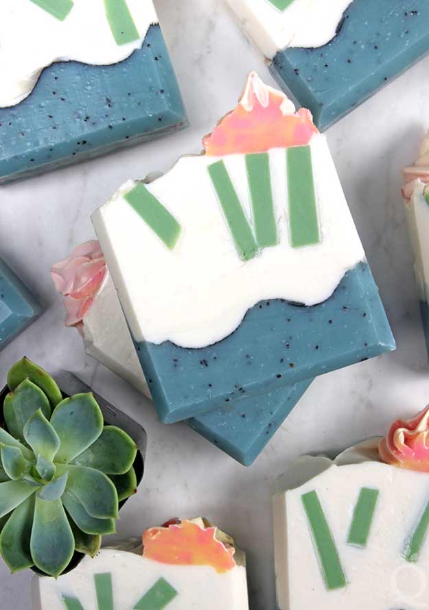 DIY Cactus Craft Ideas - DIY Cactus Flower Soap Tutorial - Cactus Crafts to Make at Home - Cactus Room Idea, Decor - Cute Crafts for Adults, Girls, Teens, Kids - DIY Crafts to Make and Sell #cactusdiy #cactusparty #partydecor