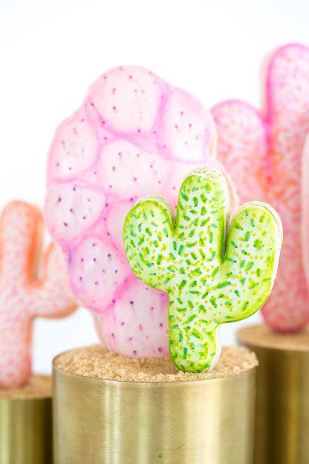 DIY Cactus Craft Ideas - Pink Cactus Potted Macarons - Cactus Crafts to Make at Home - Cactus Room Idea, Decor - Cute Crafts for Adults, Girls, Teens, Kids - DIY Crafts to Make and Sell #cactusdiy #cactusparty #partydecor