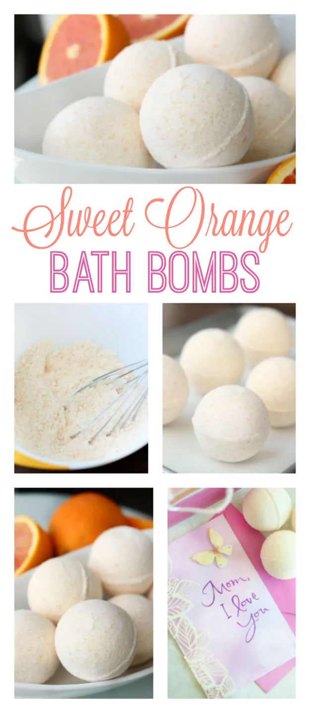 Easy DIY Bath Bomb Recipes - Homemade Bath Bombs - DIY Sweet Orange Bath Bomb Recipe - Cool Bath Bomb Recipe Ideas - How to Make Bath Fizzies - How to Make a Bath Bomb at Home #lush #crafts #bathbomb