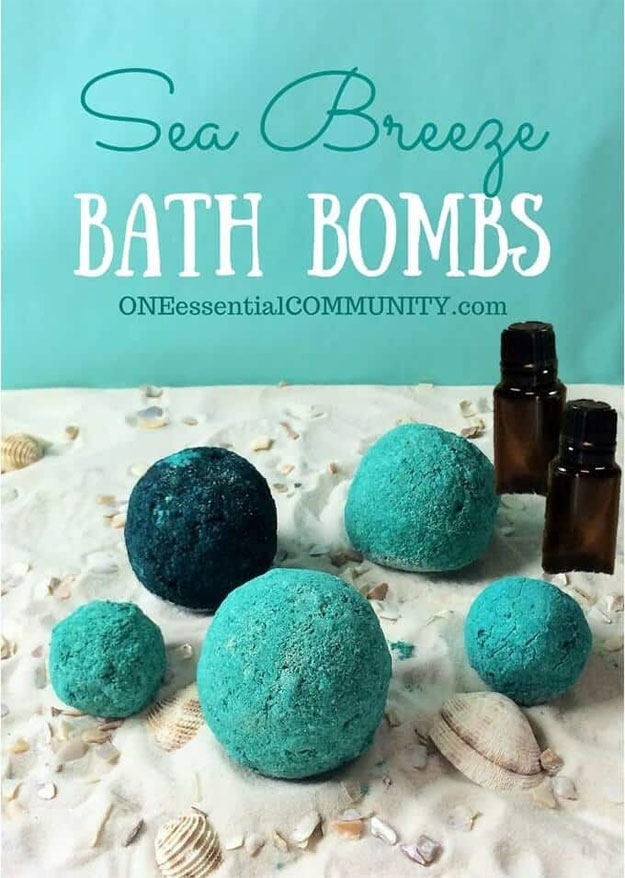 DIY Bath Bombs - DIY Sea Breeze Bath Bomb Recipe - Easy Bath Bomb Recipes and Tutorials - Cool Teen and Adult Crafts - Spa Day Ideas - Lush DIY Copycat Dupes - Crafts for Kids, Teens, and Adults #teencrafts #diyideas #diybathbombs