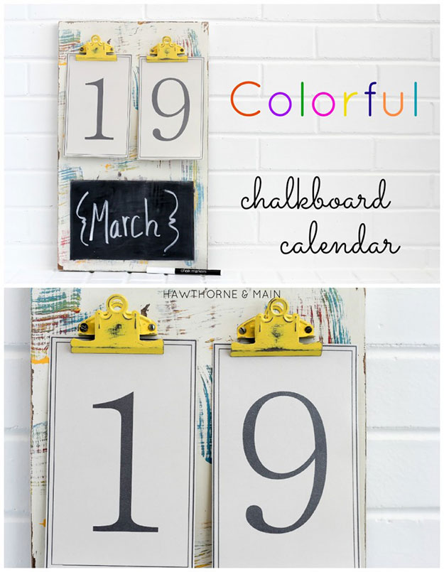 Crafts To Make and Sell For Teens - Colorful Chalkboard Calendar - Easy Craft Project Ideas To Make for Selling On Etsy and Online - Cool Ideas and DIY Ideas You Can Sell At Craft Fairs and on Ebay - Fun and Cheap Do It Yourself Projects for Teenagers to Make Extra Money This Summer http://teencrafts.com/crafts-to-make-and-sell-teens