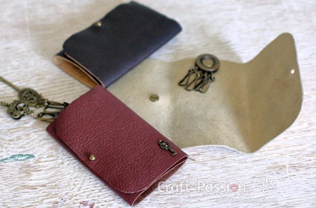 DIY Leather Crafts - How to Make a Leather Key Pouch - Crossbody Bag, Wallet, Earrings and Jewelry Making, Projects from Scrap and Faux Leathers - Tutorials for Beginners and for Kids - Western Wear and Fashion, tips for Tools and Free Patterns - Cheap Clothing for Teens to Make - #teencrafts #leathercrafts #diyideas