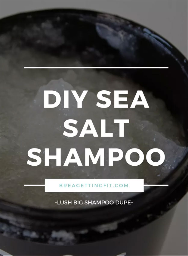 Lush Copycat Recipes - DIY Sea Salt Shampoo Recipe - How to Make Sea Salt Shampoo - DIY Lush Inspired Copycats and Dupes - How to Make Do It Yourself Lush Products like Homemade Bath Bombs, Face Masks, Lip Scrub, Bubble Bars, Dry Shampoo and Hair Conditioner, Shower Jelly, Lotion, Soap, Toner and Moisturizer. Tutorials Inspired by Ocean Salt, Buffy, Dark Angels, Rub Rub Rub, Big, Dream Cream and More - Teens and Teenager Crafts #teencrafts #lush #diyideas