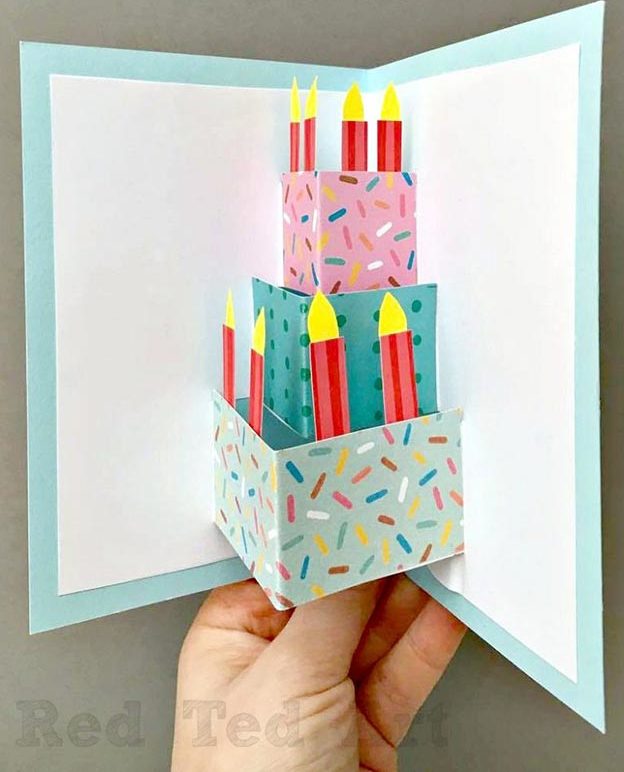 Cheap DIY Gifts to Make For Friends - How to Make A Pop Up Birthday Card - Pop Up Birthday Cake Card Tutorial - BFF Gift Ideas for Birthday, Christmas - Last Minute Gifts for Friends - Cool Crafts For Teens and Girls #teencrafts #diyideas #giftideas