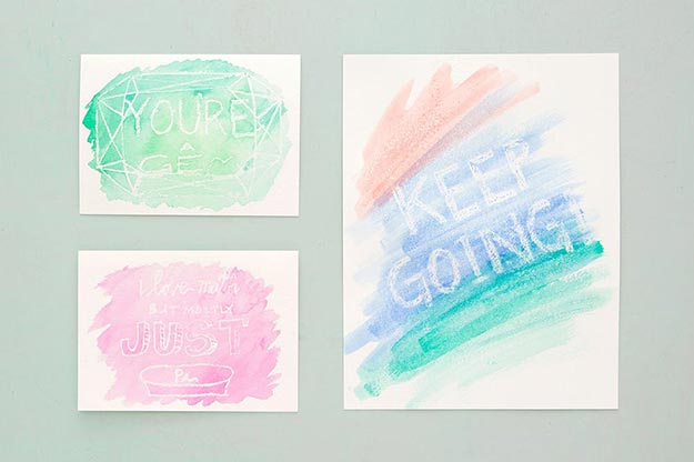Cheap DIY Gifts to Make For Friends - DIY Watercolor Cards - How to Make a Watercolor Card - BFF Gift Ideas for Birthday, Christmas - Last Minute Gifts for Friends - Cool Crafts For Teens and Girls #teencrafts #diyideas #giftideas