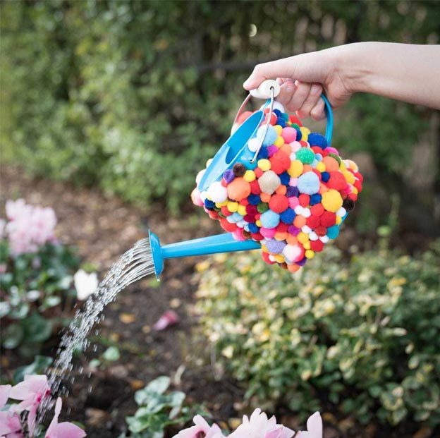 DIY Ideas for Summer - DIY Pom Pom Watering Can Tutorial - How to Decorate a Watering Can - Cute Summery Crafts to Make and Sell - DIY Summer Crafts, Projects, Decor for Kids, Tweens, Teens, Adults, Seniors - Ideas to Make for Lake, Pool, Outdoors - Creative Things to Make for Summertime - Teen Crafts and DIY Projects #teencrafts #diyideas #craftideasforsummer