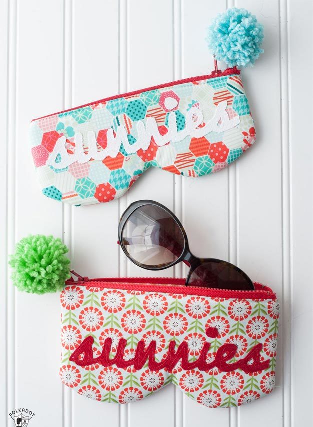 DIY Ideas for Summer - DIY Sunglasses Case Tutorial - How to Make A Sunglasses Case - Cute Summery Crafts to Make and Sell - DIY Summer Crafts, Projects, Decor for Kids, Tweens, Teens, Adults, Seniors - Ideas to Make for Lake, Pool, Outdoors - Creative Things to Make for Summertime - Teen Crafts and DIY Projects #teencrafts #diyideas #craftideasforsummer
