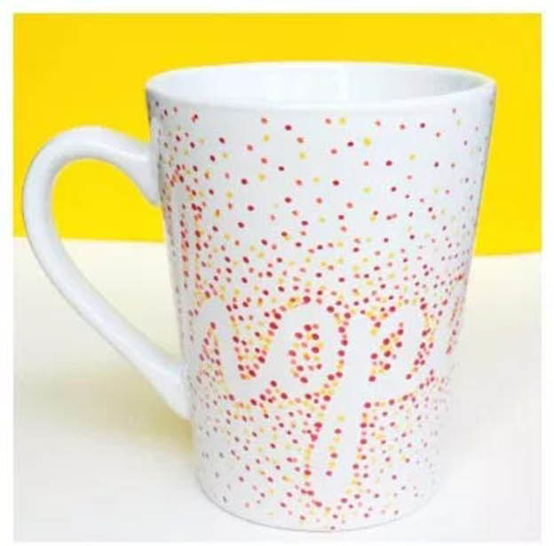 Dollar Store Crafts - DIY Dotted Sharpie Mugs Tutorial - How to Make Dotted Sharpie Mugs - Easy DIY Dollar Tree Crafts - Cheap DIY Projects for Teenagers, Room, Decor, and Gifts - Dollar Tree Crafts to Make and Sell, at Home - Handmade Craft Ideas to Sell with Instructions and Tutorials - Easy Teen Crafts #teencrafts #diyideas #dollarstorecrafts