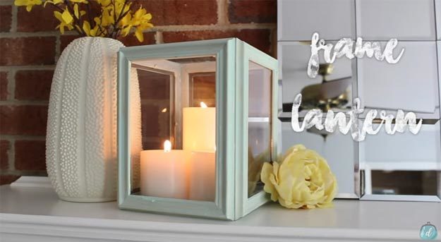 Dollar Store Crafts - DIY Dollar Tree Frame Lantern Tutorial - How to Make A Frame Lantern - Easy DIY Dollar Tree Crafts - Cheap DIY Projects for Teenagers, Room, Decor, and Gifts - Dollar Tree Crafts to Make and Sell, at Home - Handmade Craft Ideas to Sell with Instructions and Tutorials - Easy Teen Crafts #teencrafts #diyideas #dollarstorecrafts