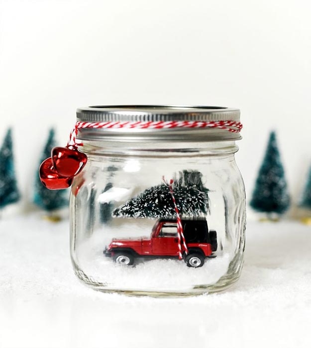 Dollar Store Crafts - DIY Vintage Jeep Wrangler Snow Globe Tutorial - How to Make A Snow Globe - Easy DIY Dollar Tree Crafts - Cheap DIY Projects for Teenagers, Room, Decor, and Gifts - Dollar Tree Crafts to Make and Sell, at Home - Handmade Craft Ideas to Sell with Instructions and Tutorials - Easy Teen Crafts #teencrafts #diyideas #dollarstorecrafts