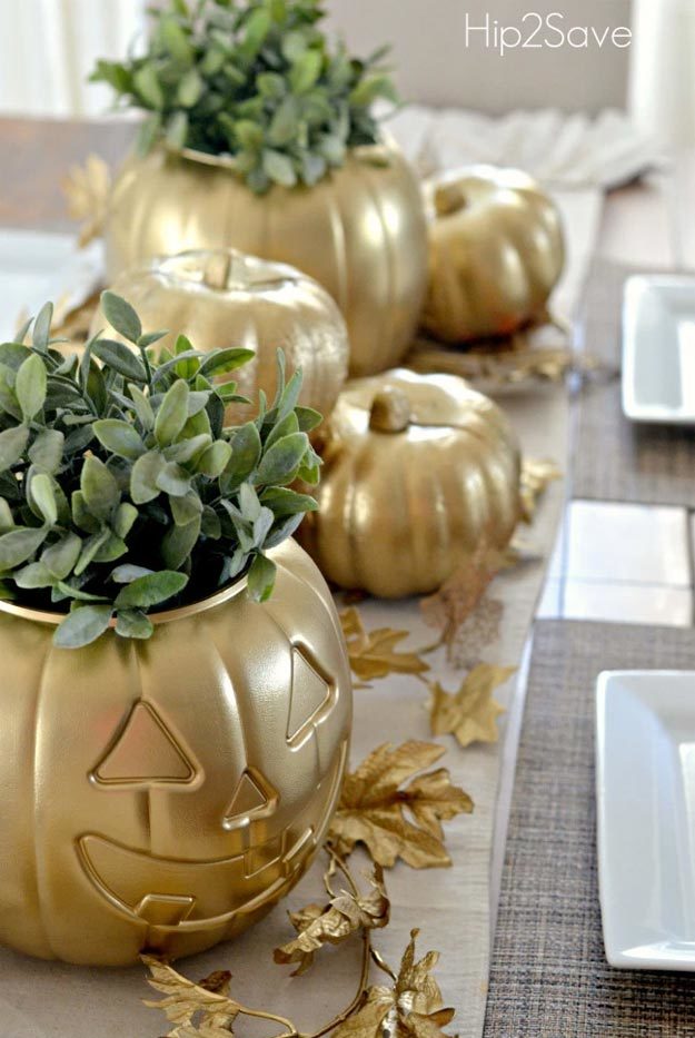 Dollar Store Crafts - DIY Gold Painted Pumpkin Tutorial - How to Make A Gold Painted Pumpkin - Easy DIY Dollar Tree Crafts - Cheap DIY Projects for Teenagers, Room, Decor, and Gifts - Dollar Tree Crafts to Make and Sell, at Home - Handmade Craft Ideas to Sell with Instructions and Tutorials - Easy Teen Crafts #teencrafts #diyideas #dollarstorecrafts