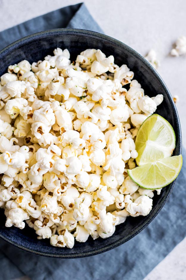 Easy Snacks and Recipes - Salted Margarita Popcorn Recipe - Quick Recipe Ideas and Simple Food to Make In Minutes - Microwave, 3 Ingredients and No Bake Snack Tutorials - Healthy Ways for Snacking After School - Desserts, Sweet, Salty and Crunchy Ideas to Satisfy Your Cravings - Cheese, Vegetable, Mexican Food - Fun Ideas for Teens To Make At Home #teencrafts #diyideas #snackideas