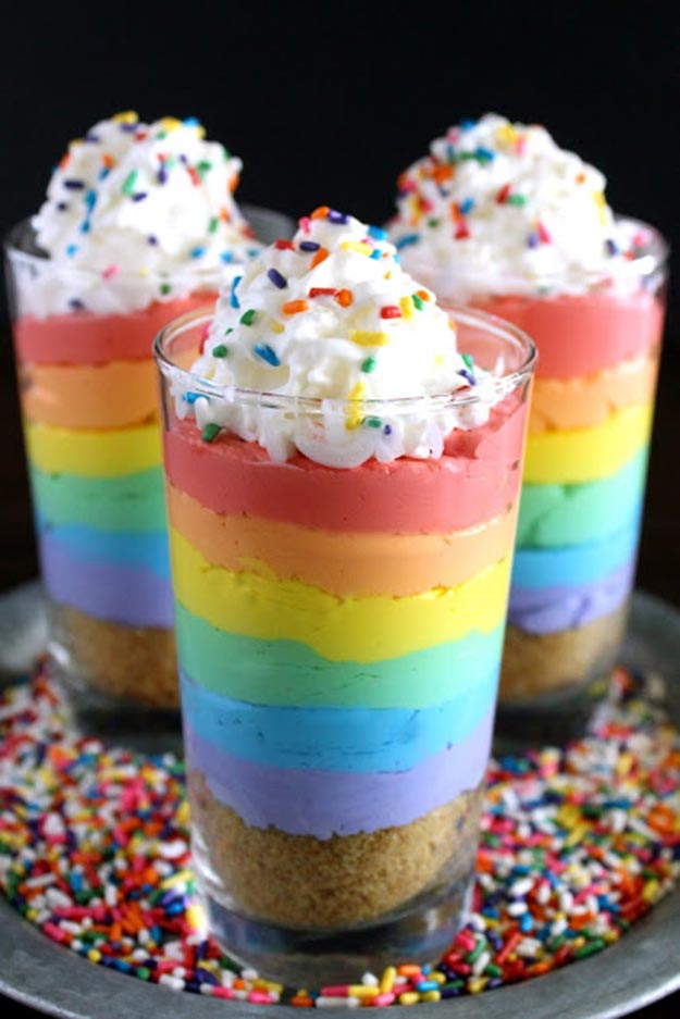 Cool and Easy Dessert Recipes For Teens to Make at Home - Rainbow No-Bake Cheesecake Parfait Recipe - Fun Desserts to Make With Chocolate, Fruit, Whipped Cream, Low Sugar, and Banana - Cake, Cookies, Pie, Ice Cream Shakes and Pops Made With Healthy Ingredients and Food You Love - Quick Recipe Ideas for No Bake and 5 Minute Dessert At Home #teencrafts #easyrecipes #dessertideas