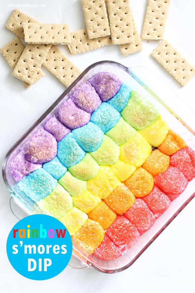 Cool and Easy Dessert Recipes For Teens to Make at Home - How to Make Rainbow S’mores Dip - Fun Desserts to Make With Chocolate, Fruit, Whipped Cream, Low Sugar, and Banana - Cake, Cookies, Pie, Ice Cream Shakes and Pops Made With Healthy Ingredients and Food You Love - Quick Recipe Ideas for No Bake and 5 Minute Dessert At Home #teencrafts #easyrecipes #dessertideas