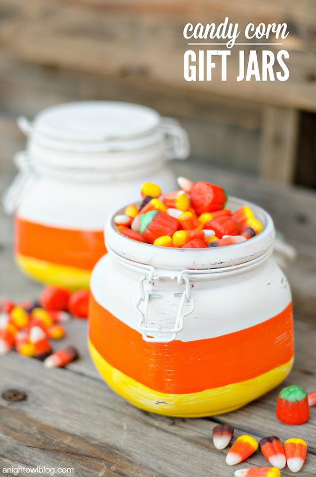 DIY Gifts for Teens and Adults - DIY Candy Corn Gift Jars - Creative Gifts in a Jar - Mason Jar Gifts for Friends, Boyfriend, Bestfriend, Brother, Dad - DIY Gift Ideas - Handmade Gift Ideas - Step by Step Craft Tutorials