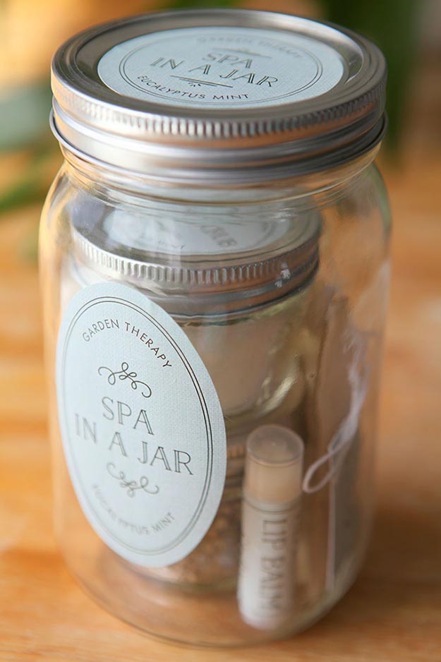 Gifts in A Jar Ideas, Recipes - DIY Spa In A Jar - Inexpensive Gifts You Can Make For Friends and Neighbors - Gift Jars for Christmas, Teachers - Cute Gift Ideas in Mason Jars - What to Put in Jar as A Gift - Cheap and Easy Gifts