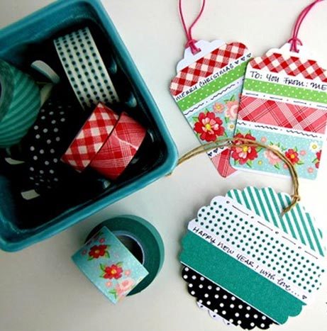 Washi Tape Crafts - DIY Washi Tape Gift Tags Tutorial - How to Make Washi Tape Gift Tags - Simple, Easy DIY Ideas To Make With Washi Tape - Organizers, Cute Gifts, Cheap Wall Art, Fun and Quick Things To Make For Friends - Cute Ideas for Teens, Adults, Kids and Tweens to Make at Home #teencrafts #diyideas #washitapecrafts