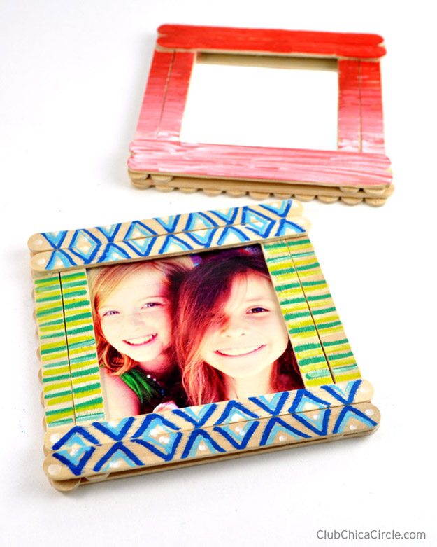 Popsicle Stick Crafts for Adults Step by Step - How to Make Popsicle Stick Photo Frames - DIY Popsicle Stick Photo Frame Tutorial - Popsicle Stick Crafts for Kids, Adults, Teens, Kindergarteners - Cool, Useful Popsicle Stick Crafts - Cheap DIY Craft Ideas to Make and Sell - Dollar Store Craft Ideas - DIY Projects for Teens #teencraftideas #cheapcraftideas #diy