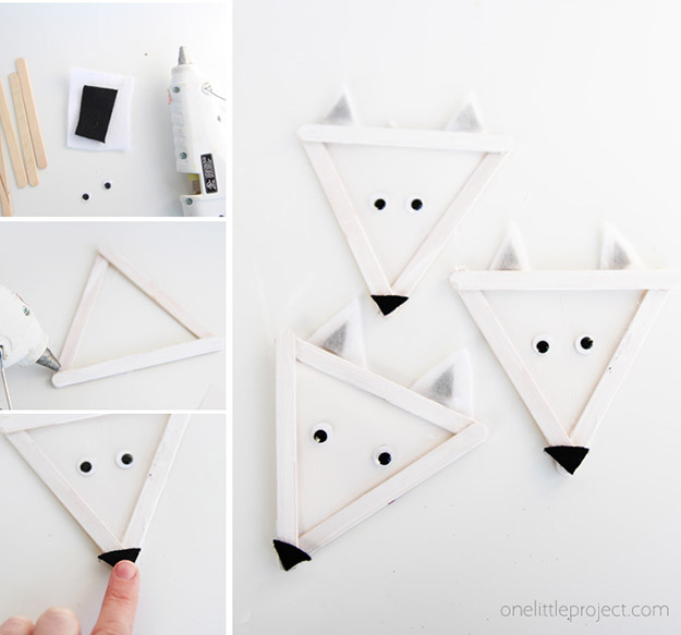 Popsicle Stick Crafts for Adults Step by Step - DIY Popsicle Stick Arctic Wolves Tutorial - Popsicle Stick Crafts for Kids, Adults, Teens, Kindergarteners - Cool, Useful Popsicle Stick Crafts - Cheap DIY Craft Ideas to Make and Sell - Dollar Store Craft Ideas - DIY Projects for Teens #teencraftideas #cheapcraftideas #diy