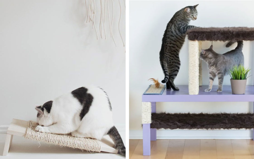 DIY Ideas for Your Cat - Cool and Easy Homemade Stuff To Make For Cats and Kittens - Cardboard Furniture, DIY Cat Scratching Post and Lounging Tree - #teencrafts #pets #diyideas