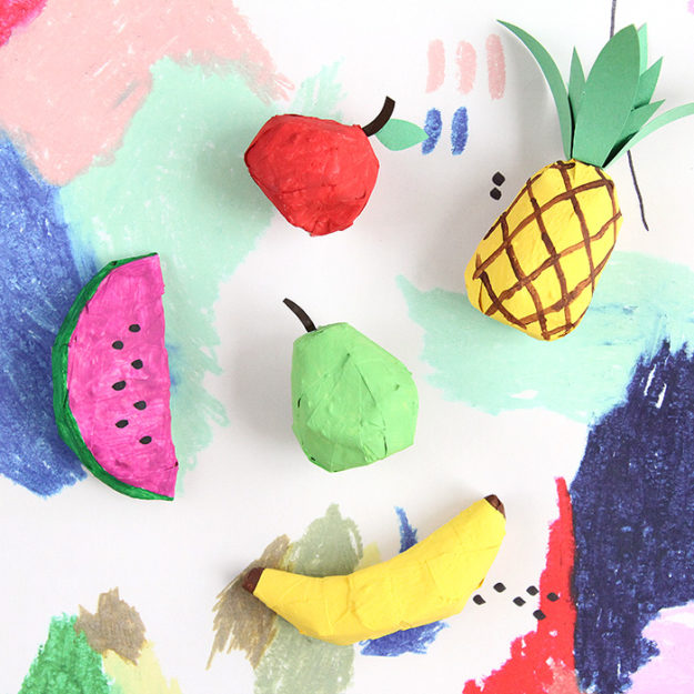 Cheap Crafts - DIY Paper Mache Fruit Ornaments - Paper Mache Projects - Inexpensive Craft Project Ideas for Teenagers, Teens and Adults - Easy DIY Ideas To Make On A Budget - Cool Dollar Store Crafts and Things You Can Make For Free - Homemade Wall Art and Room Decor, Gifts and Presents, Tutorials and Step by Step Instructions #teencrafts #cheapcrafts #diyideas