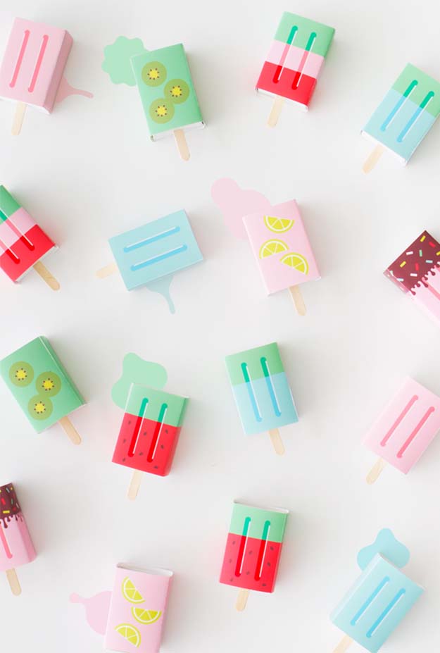 Cheap Crafts - DIY Popsicle Favor Box Tutorial - Cute DIY Favor Box Ideas - Inexpensive Craft Project Ideas for Teenagers, Teens and Adults - Easy DIY Ideas To Make On A Budget - Cool Dollar Store Crafts and Things You Can Make For Free - Homemade Wall Art and Room Decor, Gifts and Presents, Tutorials and Step by Step Instructions #teencrafts #cheapcrafts #diyideas