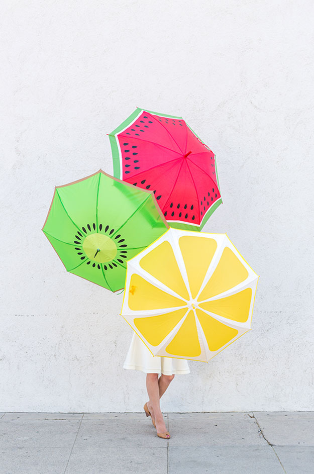 DIY Ideas for Summer - DIY Fruit Slice Umbrellas Tutorial - How to Make Cute Umbrellas - Cute Summery Crafts to Make and Sell - DIY Summer Crafts, Projects, Decor for Kids, Tweens, Teens, Adults, Seniors - Ideas to Make for Lake, Pool, Outdoors - Creative Things to Make for Summertime - Teen Crafts and DIY Projects #teencrafts #diyideas #craftideasforsummer