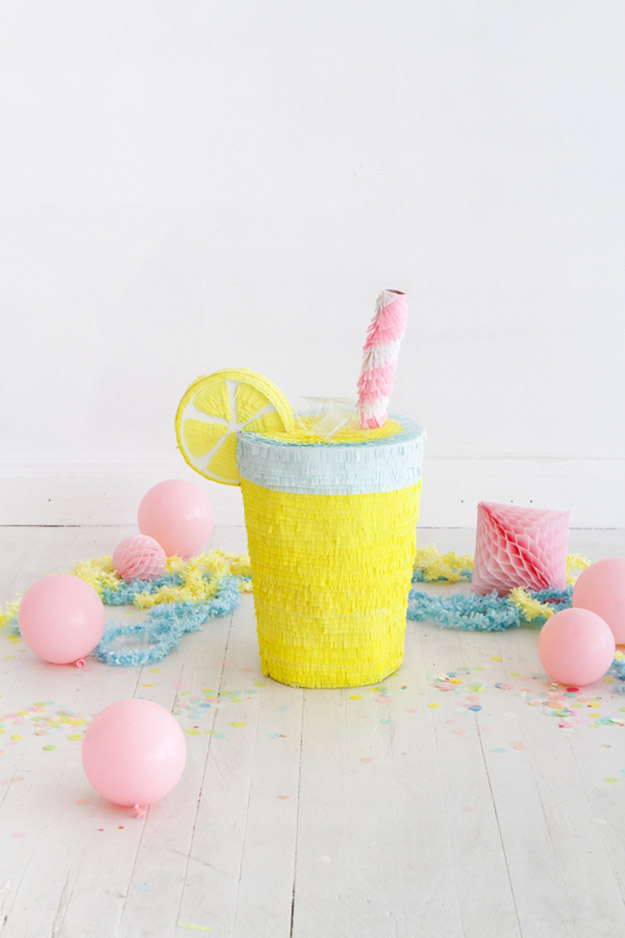 DIY Ideas for Summer - DIY Lemonade Pinata Tutorial - How to Make A Cute Pinata - Cute Summery Crafts to Make and Sell - DIY Summer Crafts, Projects, Decor for Kids, Tweens, Teens, Adults, Seniors - Ideas to Make for Lake, Pool, Outdoors - Creative Things to Make for Summertime - Teen Crafts and DIY Projects #teencrafts #diyideas #craftideasforsummer