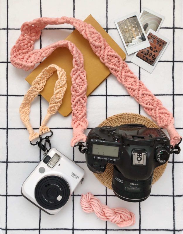 Crafts To Make and Sell For Teens - DIY Simple Macrame Camera Strap Tutorial - How to Make a Macrame Camera Strap - Easy Craft Project Ideas To Make for Selling On Etsy and Online - Cool Ideas and DIY Ideas You Can Sell On Etsy - Fun and Cheap Do It Yourself Projects for Teenagers to Make Extra Money This Summer #teencrafts #craftstomakeandsell #diyideas