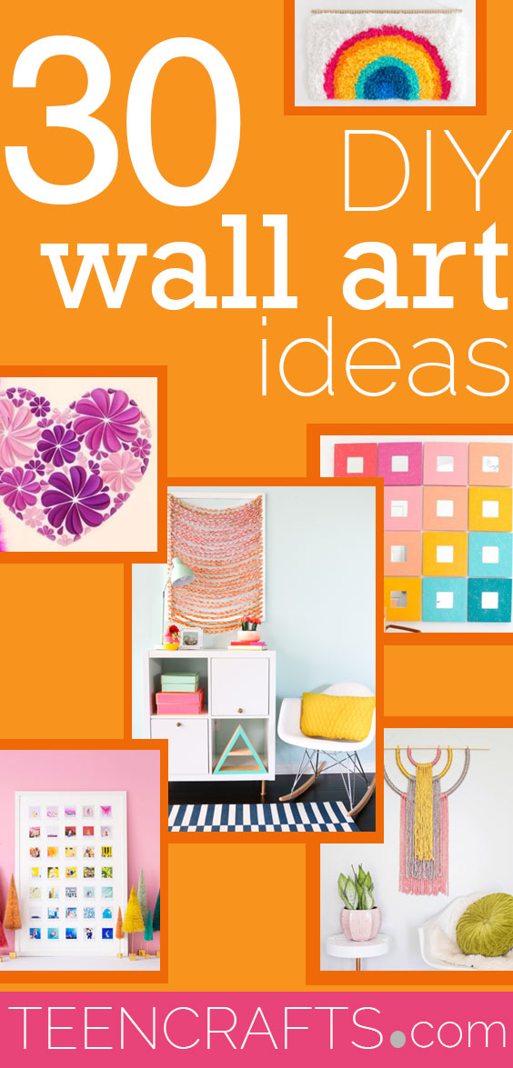 Cool Wall Art Ideas for Teens - Cheap and Easy DIY Canvas Projects, Paintings and Arts and Crafts for Bedroom Walls - Inexpensive, Quick Project Tutorials for String Art, Crayon, Yarn, Paint Chip, Boho, Simple and Modern Decor for Teens, Teenagers and Tweens - Colorful and Creative Paint, Glue and Mod Podge Craft Idea #teencrafts #diyideas #roomdecor