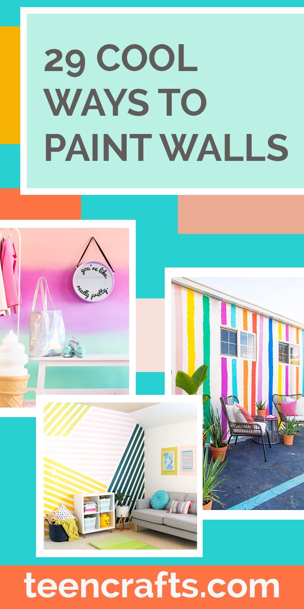 Painting Ideas for Room - Easy Painting Idea for Walls - Teen Room Decor Ideas - Cool Ways to Paint Walls With Patterns and Textures, Stripes - Creative Bedroom Decorating on A Budget #teencrafts #diyideas #painting