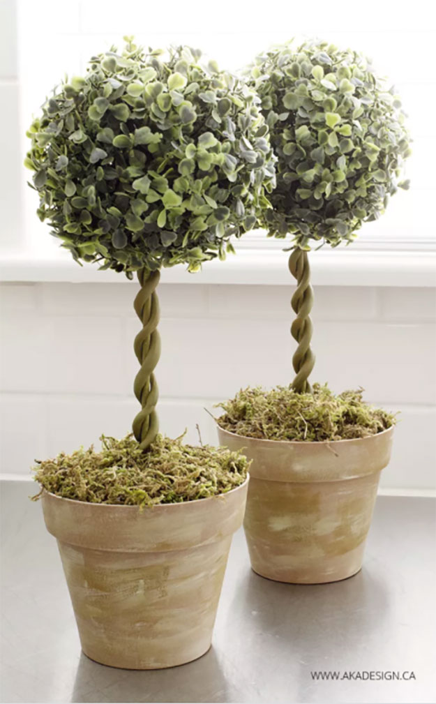 Dollar Store Crafts - DIY Topiary Trees Tutorial - How to Make Topiary Trees - Easy DIY Dollar Tree Crafts - Cheap DIY Projects for Teenagers, Room, Decor, and Gifts - Dollar Tree Crafts to Make and Sell, at Home - Handmade Craft Ideas to Sell with Instructions and Tutorials - Easy Teen Crafts #teencrafts #diyideas #dollarstorecrafts